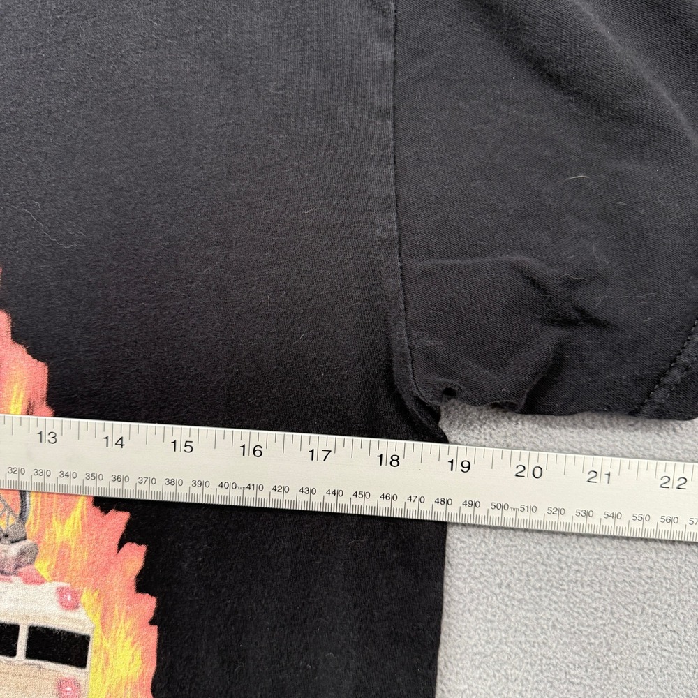 Cat Warehouse T-Shirt Medium Black Fire Safety Black Cat Firefighter Graphic - Picture 5 of 7
